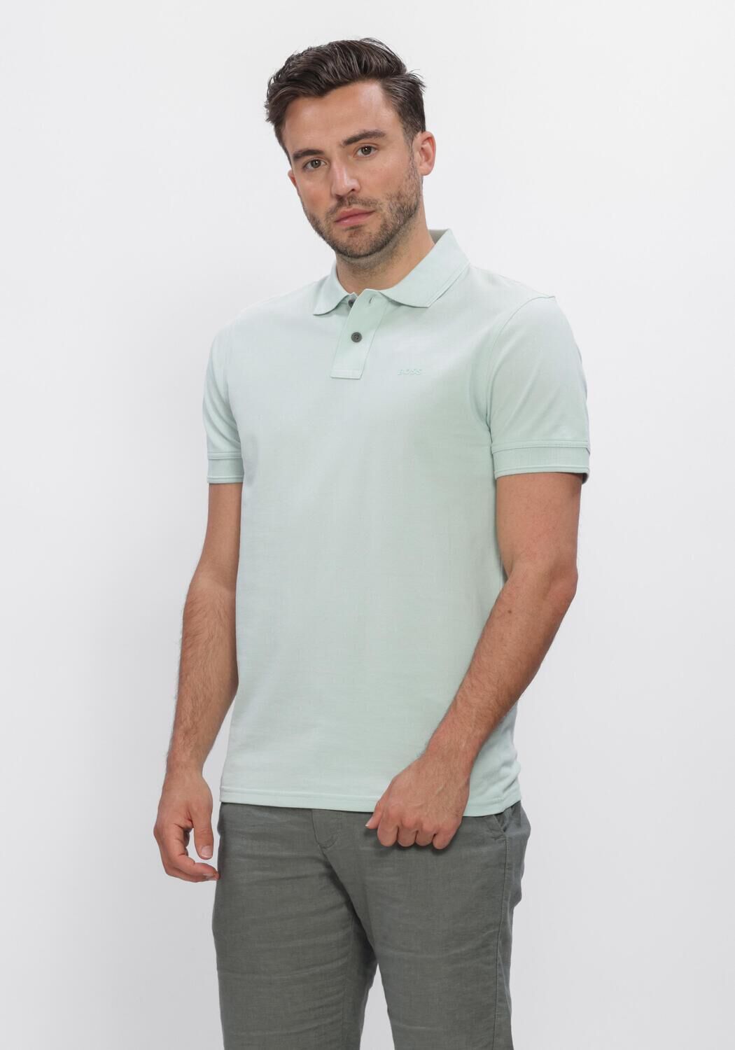 Groene BOSS ORANGE Polo PRIME - large