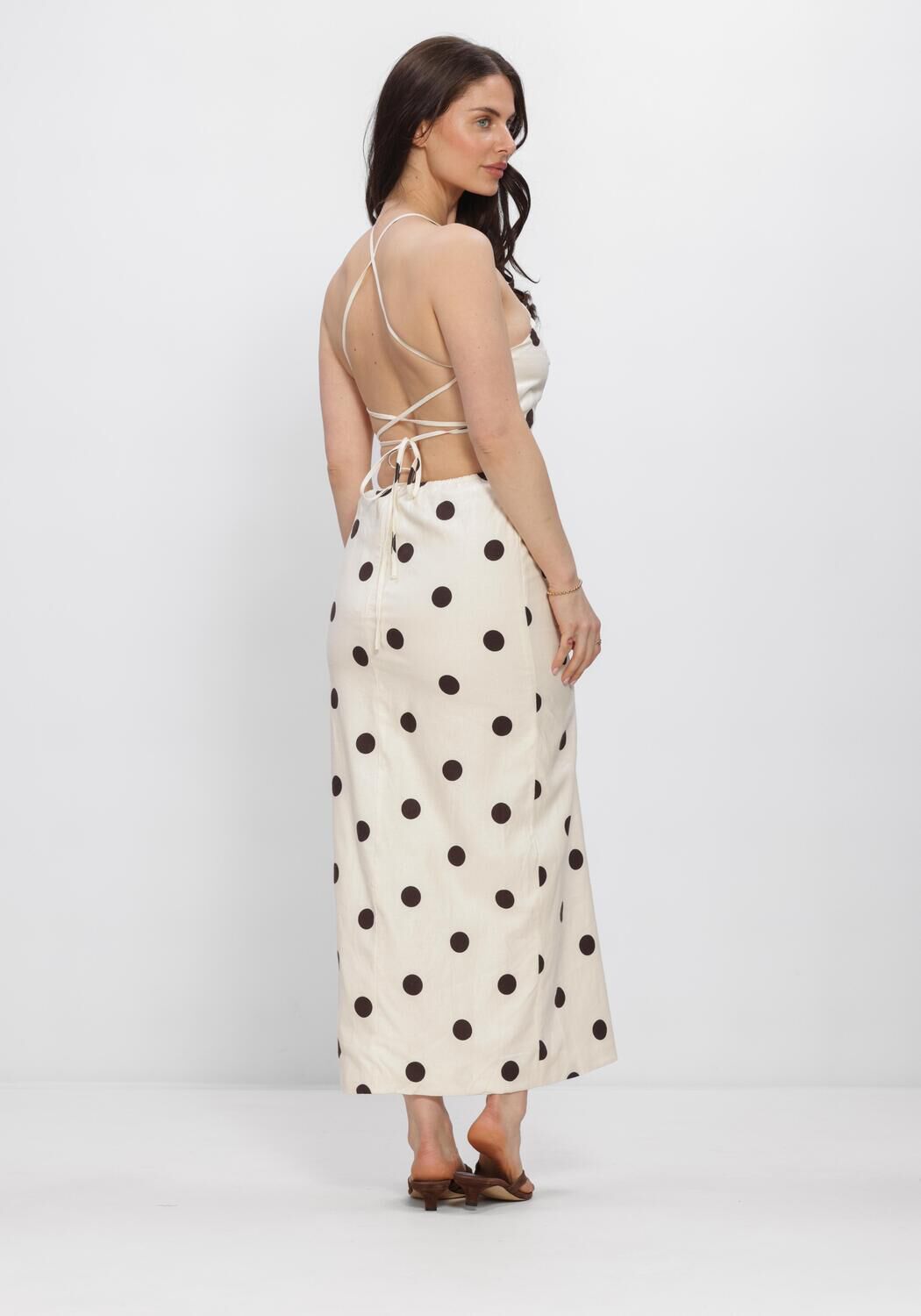 Ecru GRACE & MILA Midi jurk SS26210010 - large