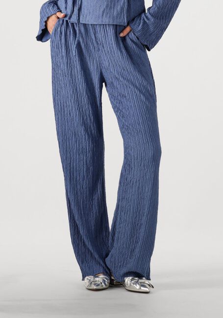 COLOURFUL REBEL Pantalon large MELODY STRUCTURE STRAIGHT PANTS en bleu - large