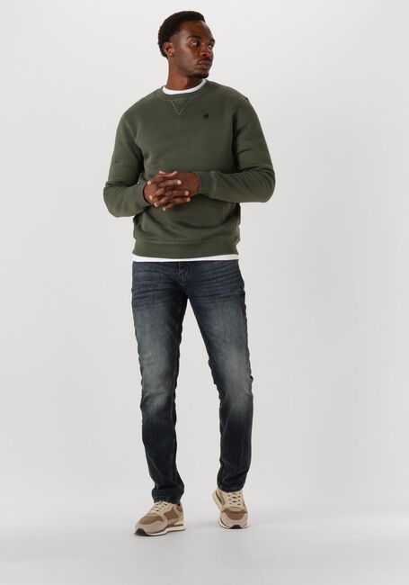 Donkerblauwe PURE PATH Slim fit jeans THE RYAN SLIM FIT JEANS - large
