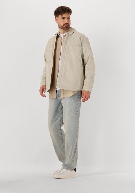 CALVIN KLEIN Chemise décontracté LINEN COTTON S/S SHIRT en beige - large