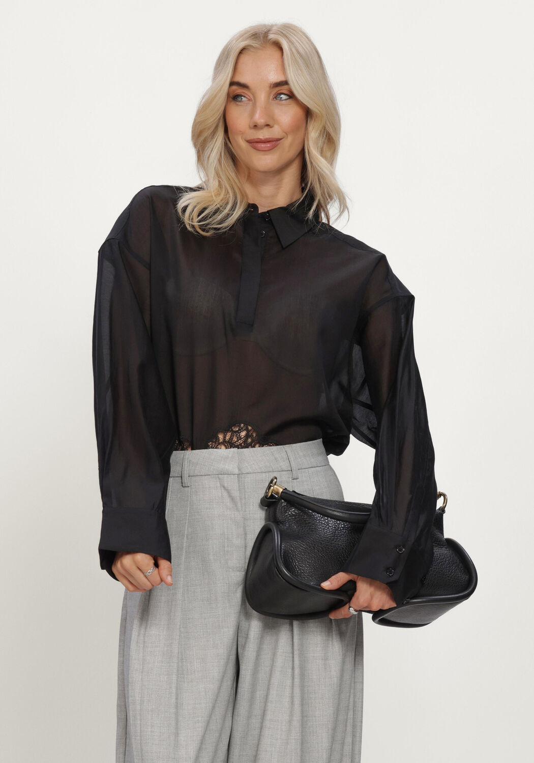 Zwarte COPENHAGEN MUSE  CMDOLLY-SHIRT - large