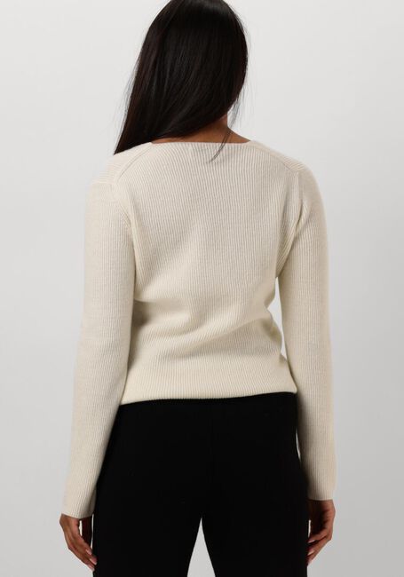 RESORT FINEST Pull V-NECK RIB KNIT Écru - large