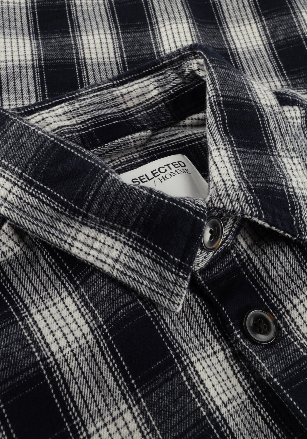 SELECTED MEN Surchemise SLHLOOSEMASON-FLANNEL OVERSHIRT W NOOS Bleu fonc&eacute; - large