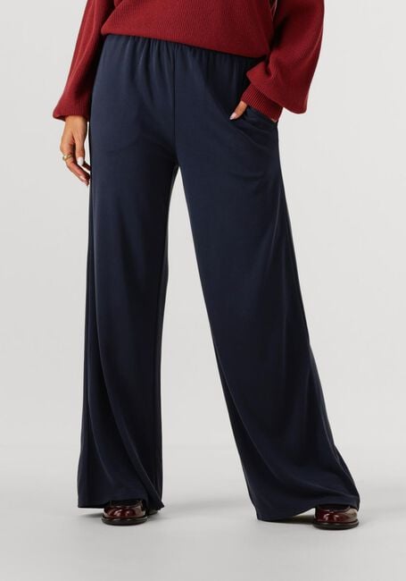 Donkerblauwe MSCH COPENHAGEN Wijde broek MSCHJAZLYN LYNETTE PANTS - large