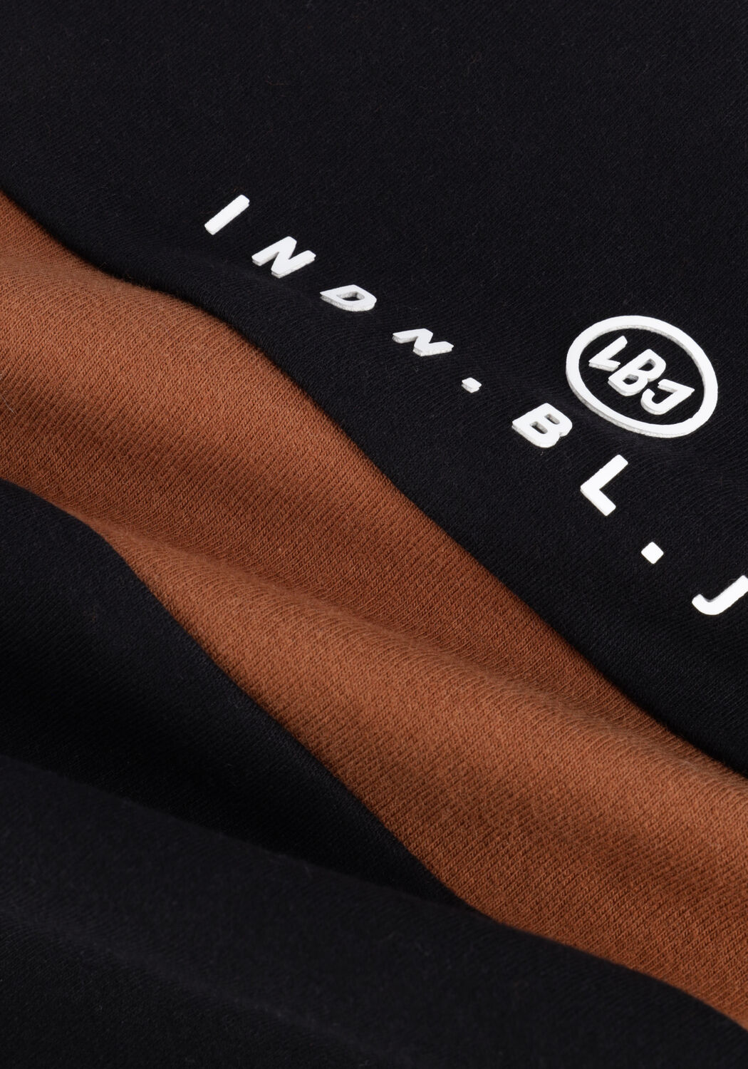 INDIAN BLUE JEANS Pull T-SHIRT LS TAPE IBJ en noir - large