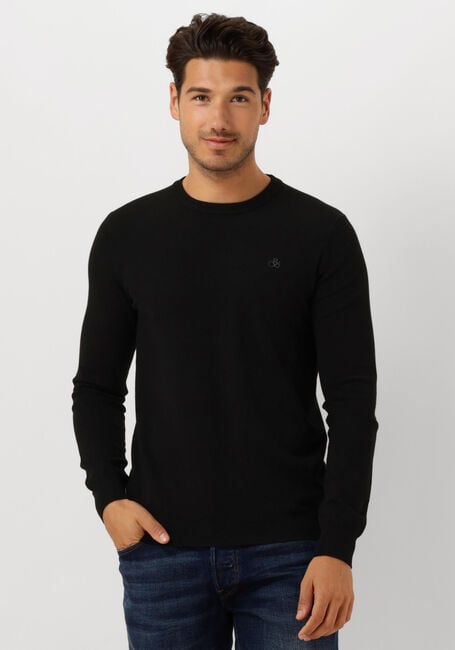 Zwarte SCOTCH & SODA Trui VISCOSE PULLOVER CREWNECK - large