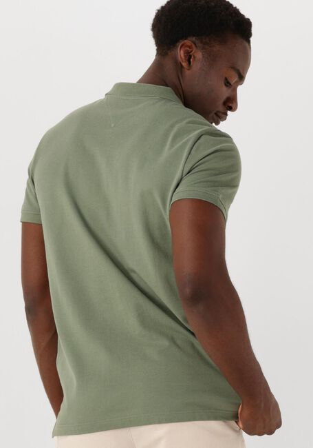 TOMMY JEANS Polo TJM SLIM PLACKET POLO EXT en vert - large