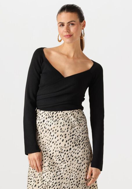 Zwarte NEO NOIR Top ELAINA KNIT BLOUSE - large