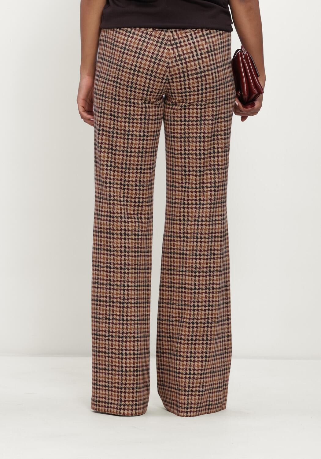 CAMBIO Pantalon large FAMOUS en marron - large
