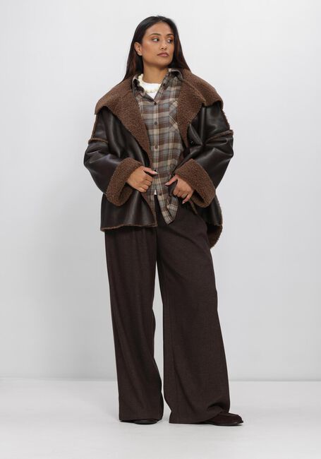 Bruine ELEH Leren jas EFW260149 - large