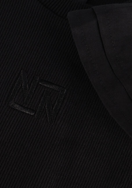 NIK & NIK T-shirt VOLANT SLEEVE RIB T-SHIRT en noir - large
