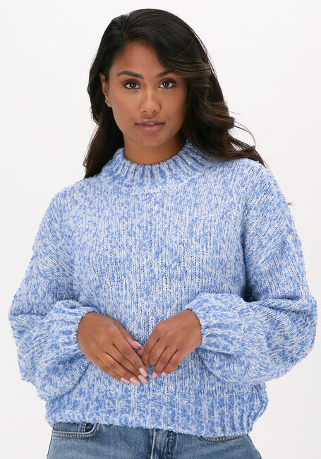 Blauwe SCOTCH & SODA Trui RELAXED FIT CRED NECK BOUCLE S - large