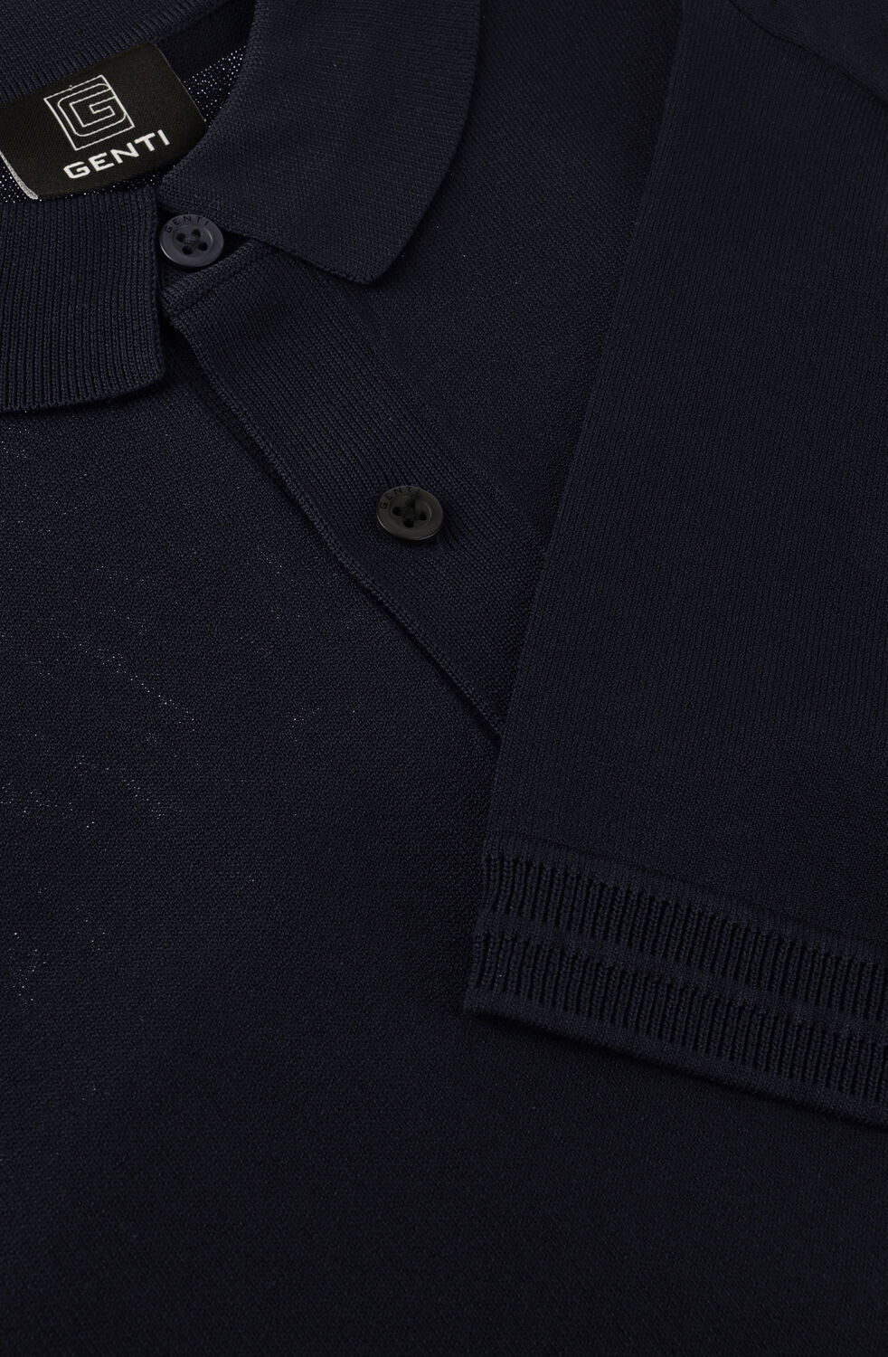 Donkerblauwe GENTI Polo POLO 2 BUTTON SS 1260 - large