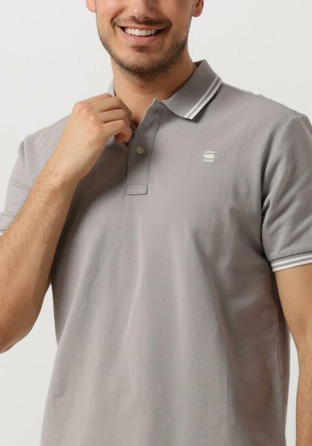 G-STAR RAW Polo DUNDA SLIM STRIPE POLO S/S Gris clair - large