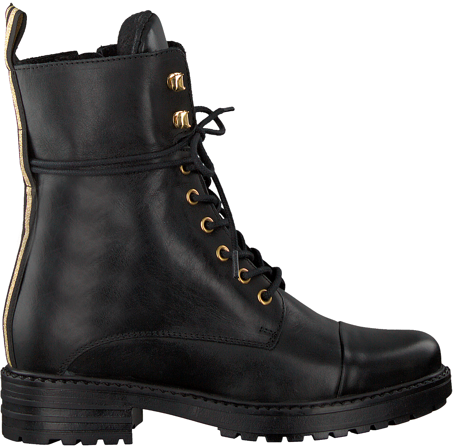 PS Poelman r17206-m1165poe Enkellaarsjes Zwart