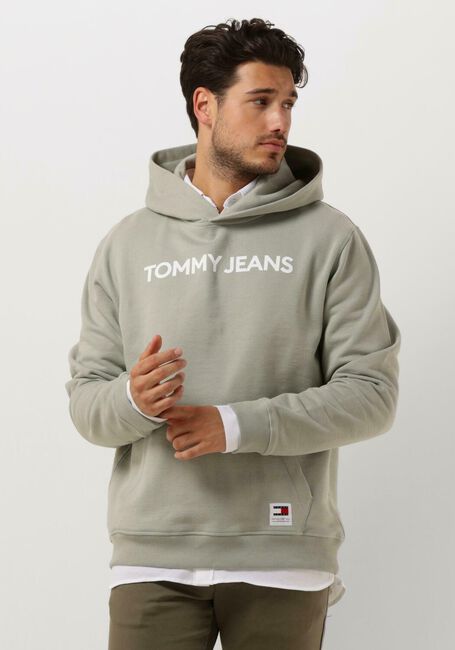 Groene TOMMY JEANS Trui TJM REG BOLD CLASSICS HOODIE EXT - large