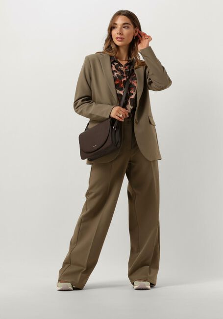 SUMMUM Pantalon large TROUSERS WIDE LEGS FOAM UNI Vert foncé - large