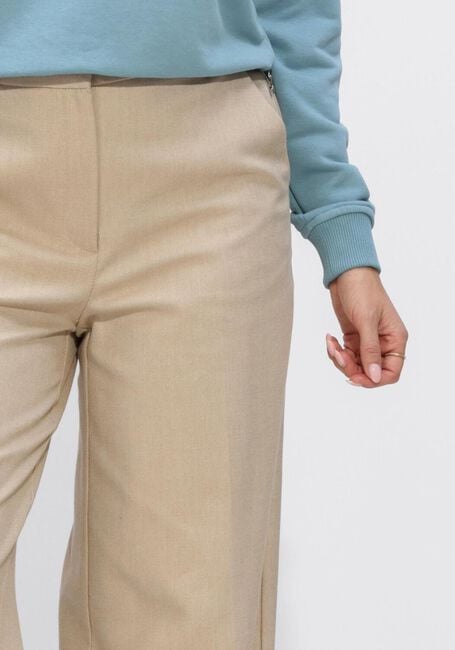 Beige JANSEN AMSTERDAM Wijde broek NIENKE BROEK 407 LONG WIDE LEG - large