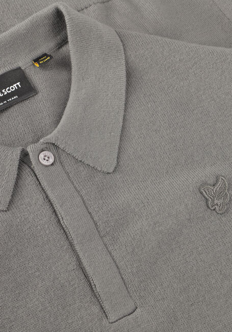 Grijze LYLE & SCOTT Polo LS KNITTED POLO SHIRT - large