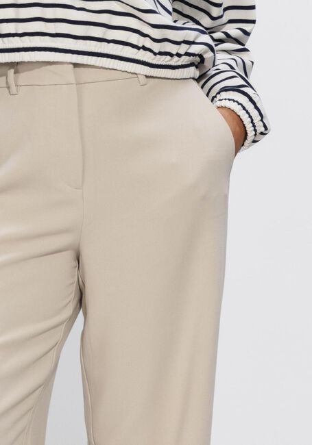 Beige MSCH COPENHAGEN Wijde broek MSCHMACY MICHELLE HW WIDE PANTS REGULAR - large