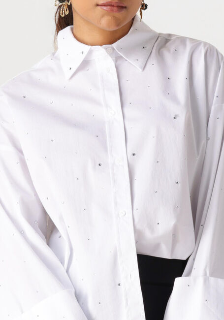 Witte CO'COUTURE  LENICC WIDE CUFF STONE SHIRT - large