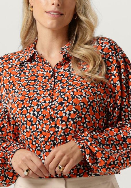 Oranje ANOTHER LABEL  JAYLA DOT SHIRT L/S - large