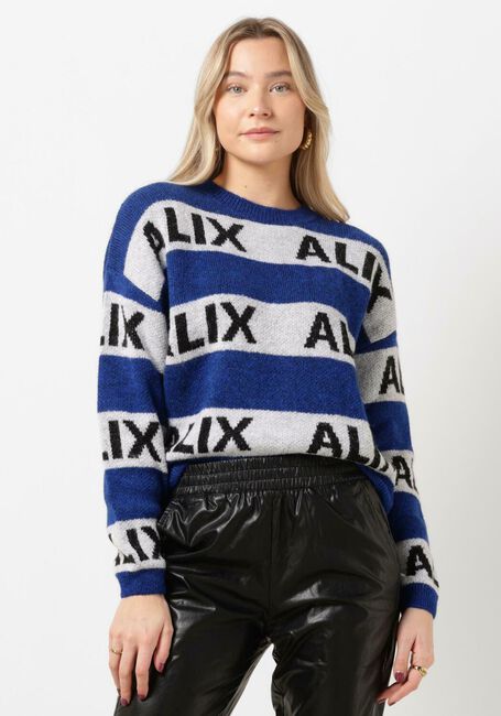 ALIX THE LABEL Chandail LADIES KNITTED ALIX STRIPE PULLOVER Cobalt - large