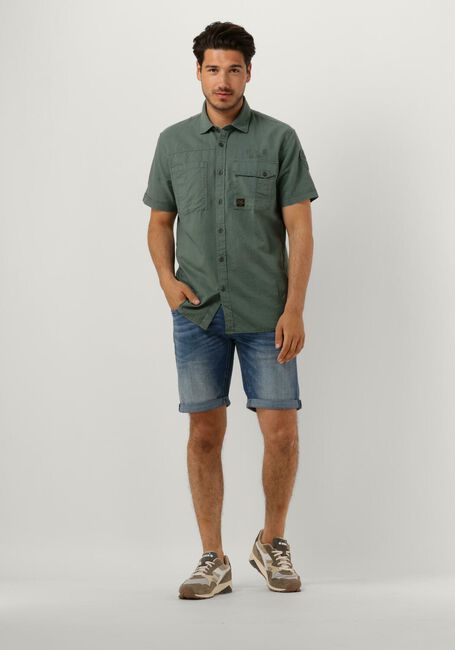 Groene PME LEGEND Casual overhemd SHORT SLEEVE SHIRT CTN LINEN CARGO WALKER - large