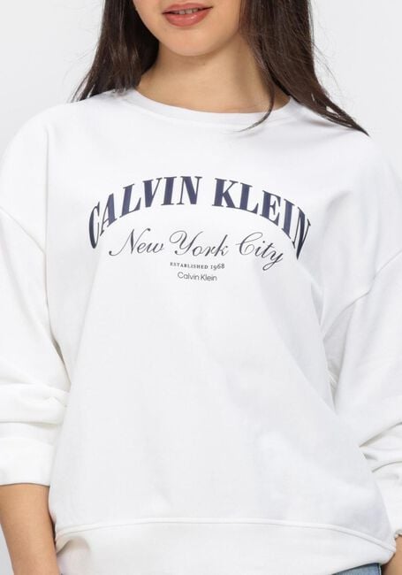 CALVIN KLEIN Pull LOGO GRAPHIC CREWNECK SWEATSHIRT en blanc - large