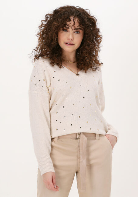 Gebroken wit SUMMUM Trui GOLDEN DOT PRINT SWEATER COSY - large