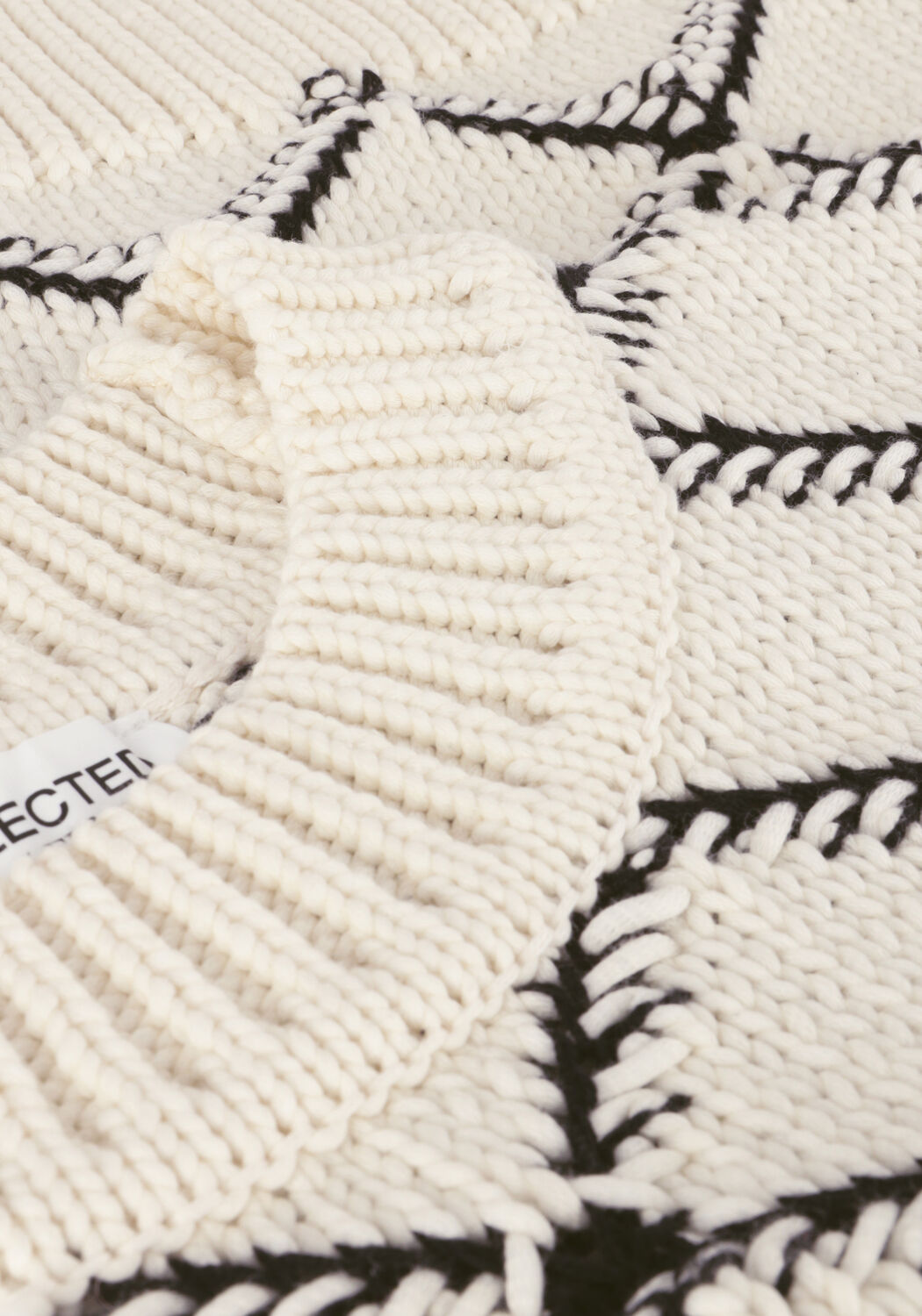 SELECTED WOMEN Pull SLFOLIVIA LS CROPPED KNIT O-NECK en beige - large