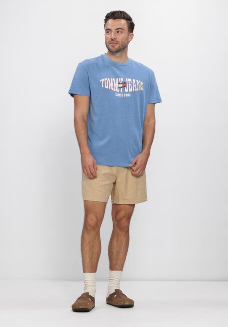 Beige TOMMY JEANS Korte broek TJM LINEN BLEND PULL-ON SHORT - large