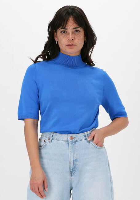 Lichtblauwe MINUS Top LIMA ROLL NECK KNIT - large
