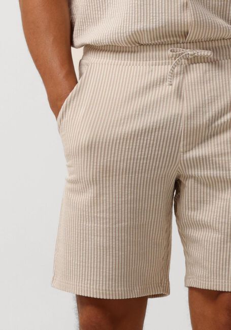 SELECTED HOMME Pantalon courts SLHREGULAR-BEN SEERSUCKER JERSEY SHORTS en taupe - large