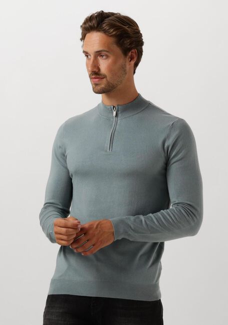 Blauwe PURE PATH Trui REGULAR FIT KNITWEAR HALFZIP803 - large