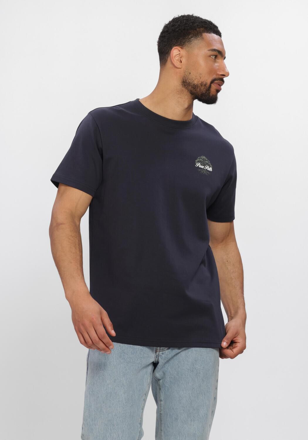PURE PATH T-shirt ROOTED TREE Bleu fonc&eacute; - large