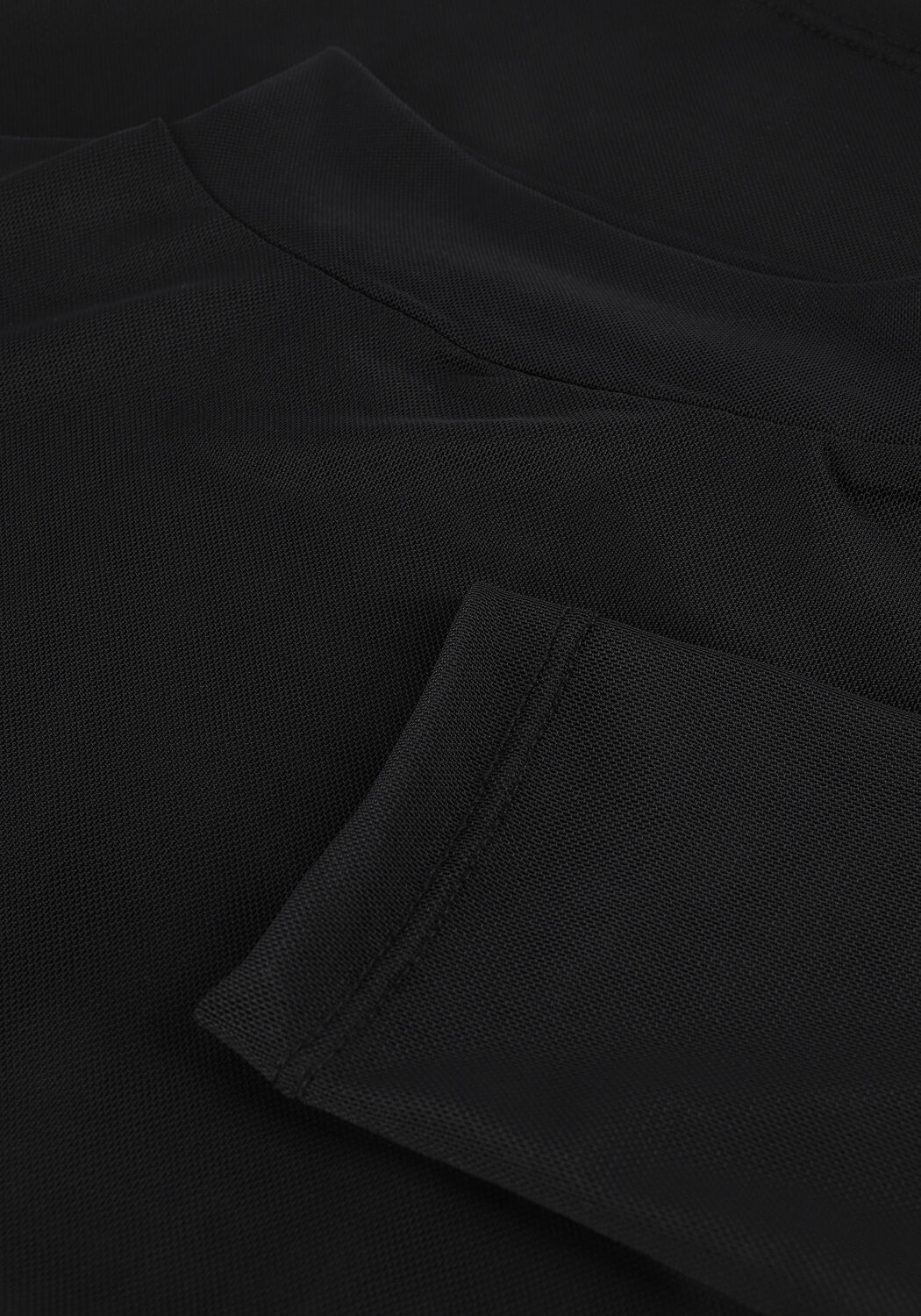 NA-KD Haut RECYCLED POLO NECK MESH TOP en noir - large