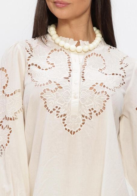 SUMMUM TOP EMBROIDERED CAMBRIC Hauts & T-shirts Blanc - large