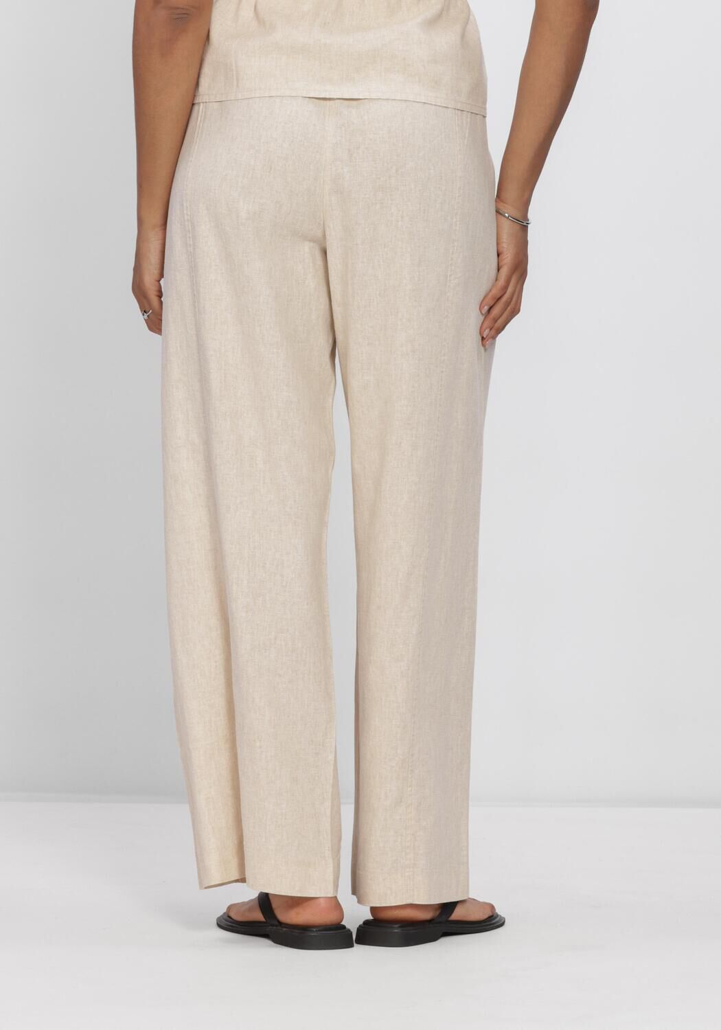 OBJECT OBJKADIE MW WIDE PANTS 145 Pantalons en beige - large