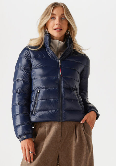 Blauwe TOMMY HILFIGER Gewatteerde jas LW DOWN FEMININE GLOSS JACKET - large
