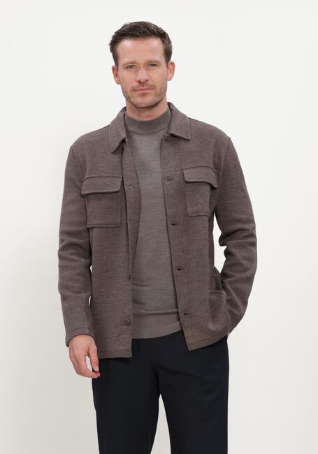 STEFANO LAURAN Surchemise OVERSHIRT en taupe - large