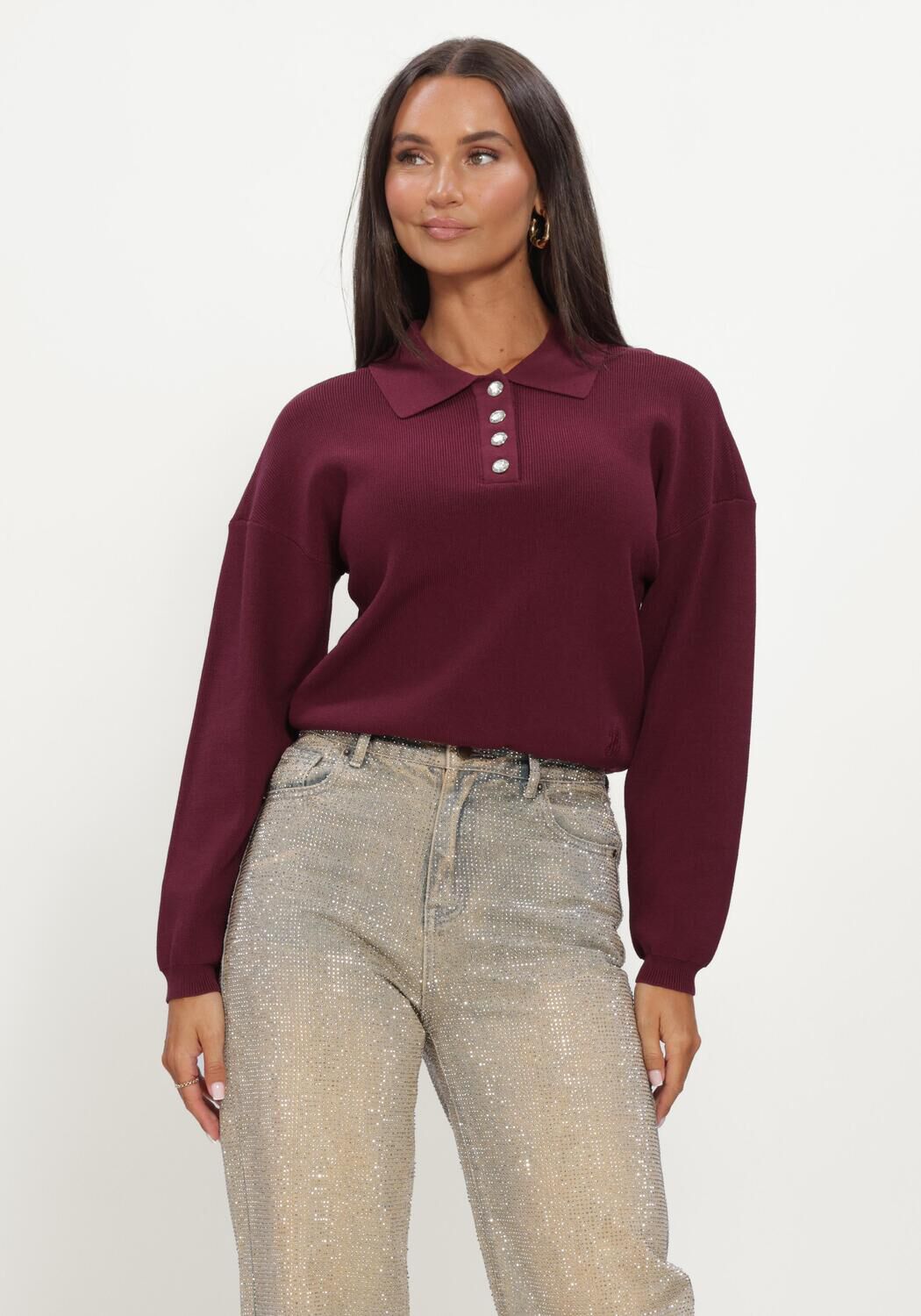 HARPER & YVE Haut BOBBY-LS Bordeaux - large