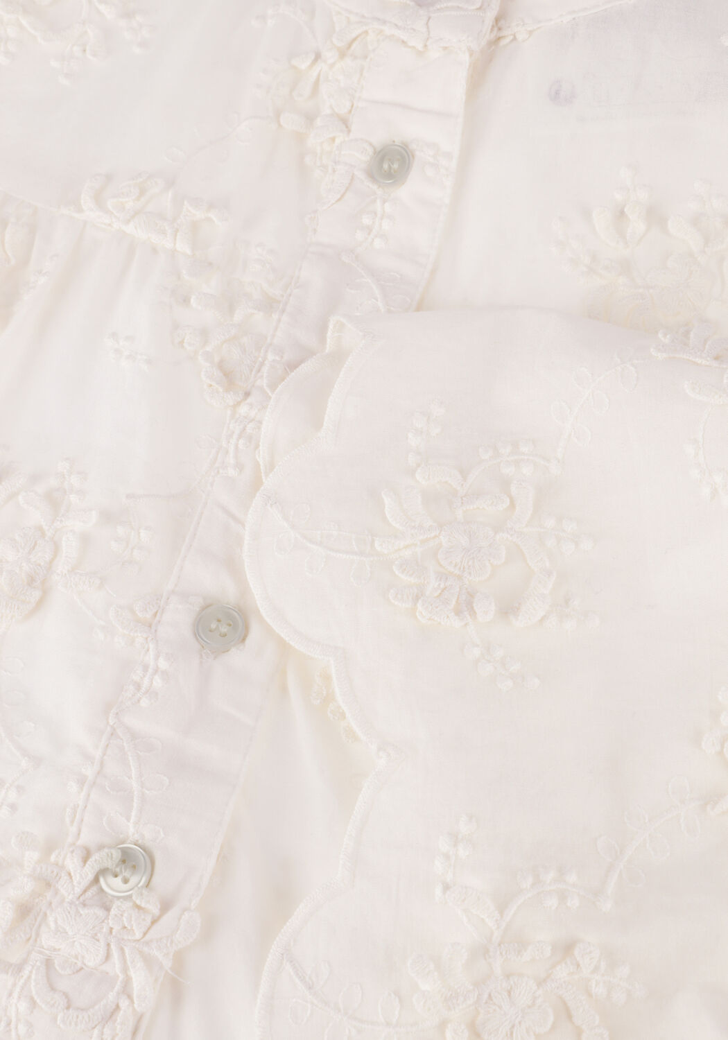 Witte LOLLYS LAUNDRY  LOUISELL BLOUSE SS - large