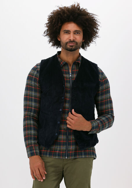 DSTREZZED Gilet GILET WIDE RIBCORD Bleu foncé - large