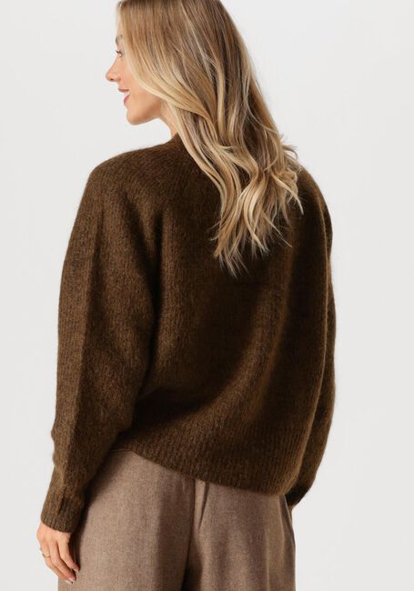 SECOND FEMALE Gilet BROOKY KNIT BOXY SPENCER en marron - large