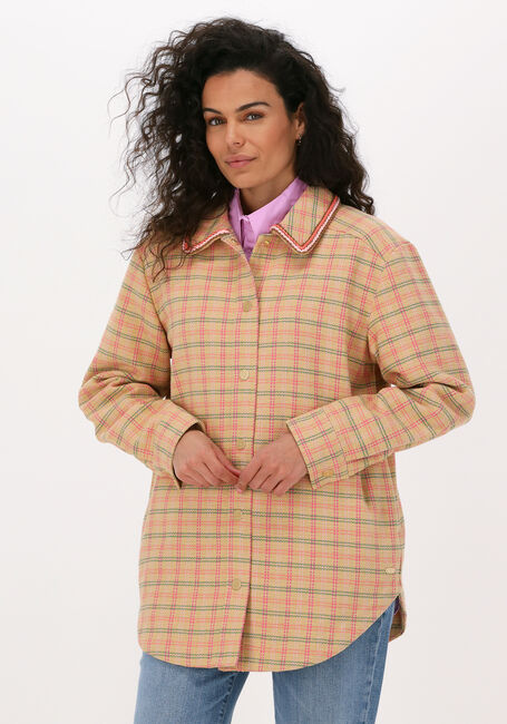 SCOTCH & SODA Jack BASKET WEAVE SHIRT JACKET IN CHECK en orange - large