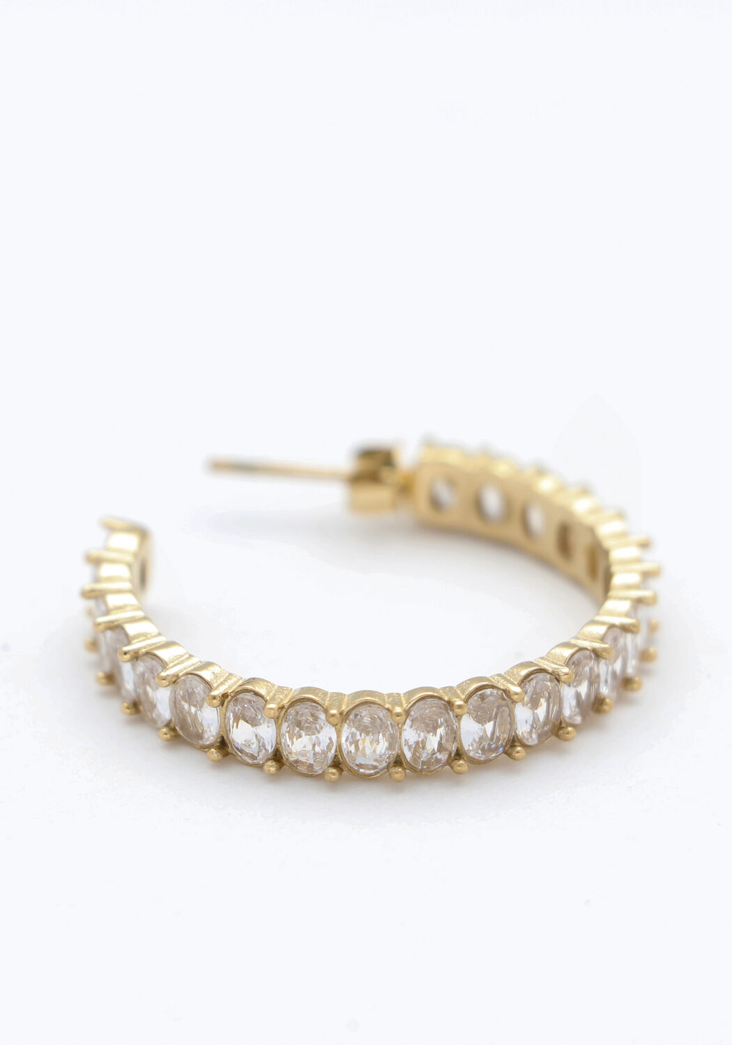NOTRE-V Boucles d'oreilles EARRING STRASS Dor&eacute; - large