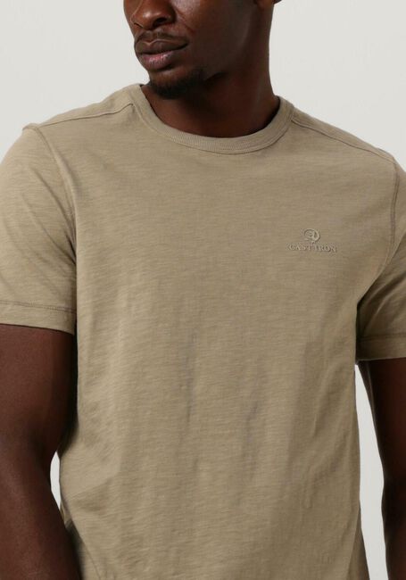 Olijf CAST IRON T-shirt SHORT SLEEVE R-NECK COTTON SLUB - large