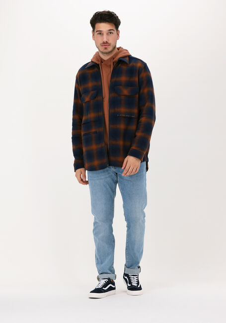 Donkerblauwe G-STAR RAW Overshirt CHECK ZIP REG OVERSHIRT - large